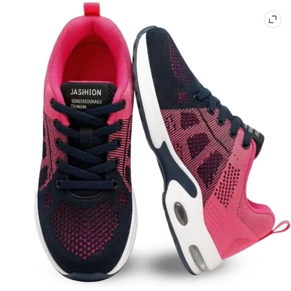 BRAND NEW ~ Women's Blue & Pink Lightweight Walking Shoes Mesh Sneakers ~ 8 1/2